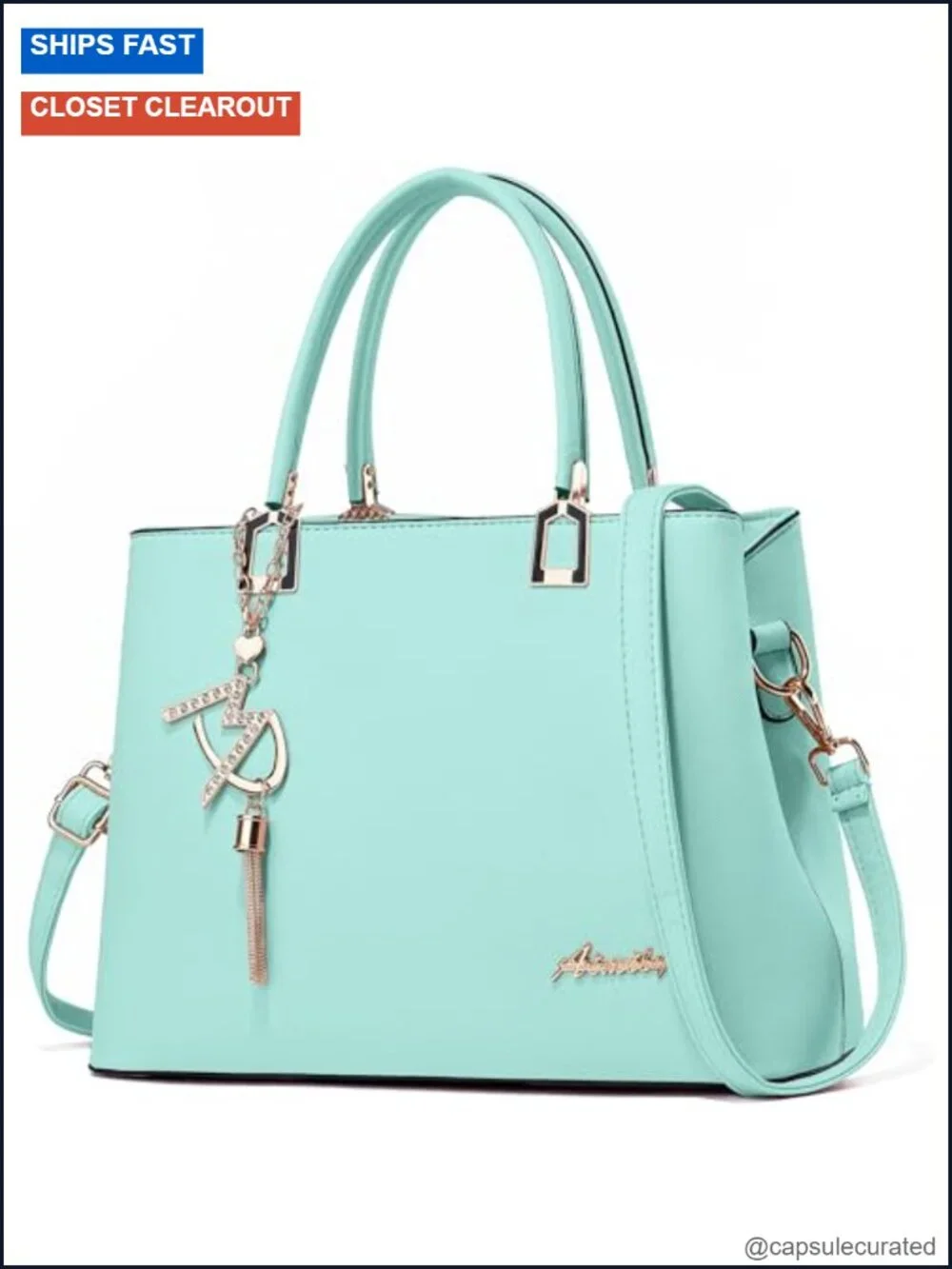 Women's Satchel Tote Bag Faux Leather Crossbody Shoulder Purse with Top Handle
